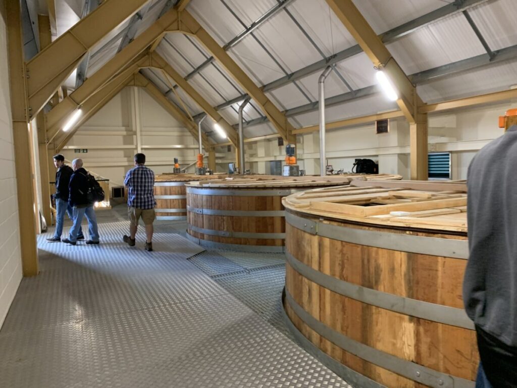 グレンリベット蒸留所の木製の発酵槽